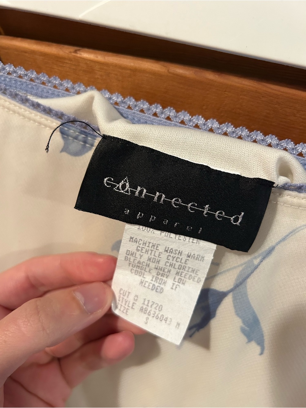 Vintage Connected purple and cream slip skirt S - Picture 5 of 5